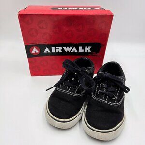 Airwalk Shoes Sneakers Rio Black White Canvas Youth Size 7 Lace Up Read